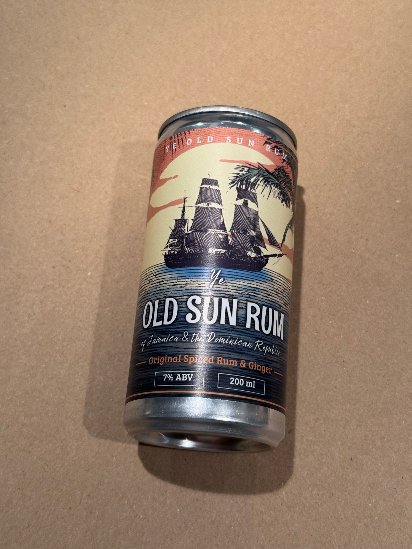 Old Sun Rum Original & Ginger Beer Can