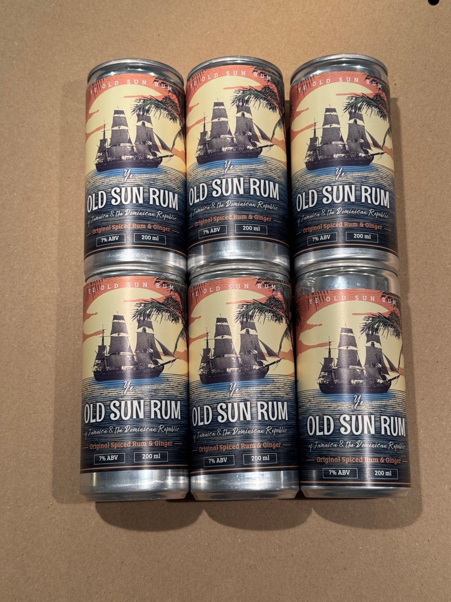 Old Sun Rum Original & Ginger Beer Can